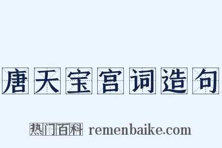 唐天宝宫词造句是什么意思的图片